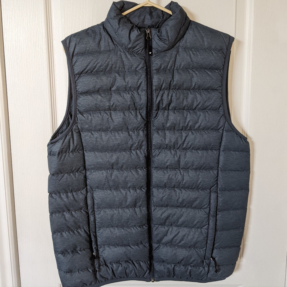 Blue puffer vest